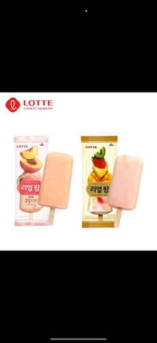 لوتي آيس كريم ريل بقطع الخوخ الكريمي بزمزه 85 جرام