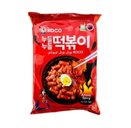 نودل كوكو نودلز وتوبوكي كعك الارز بنكهة الحارة