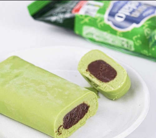 آيس كريم لوتي الكورية فانيلاء بالشاي مع الشوكلاتة(...