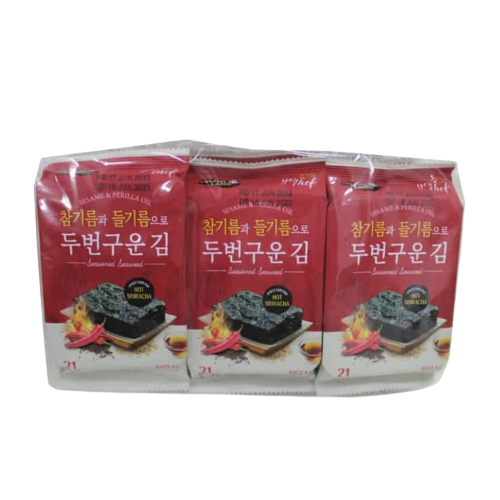 اعشاب بحريه متبله مع صلصله السيراتشا الحاره/6