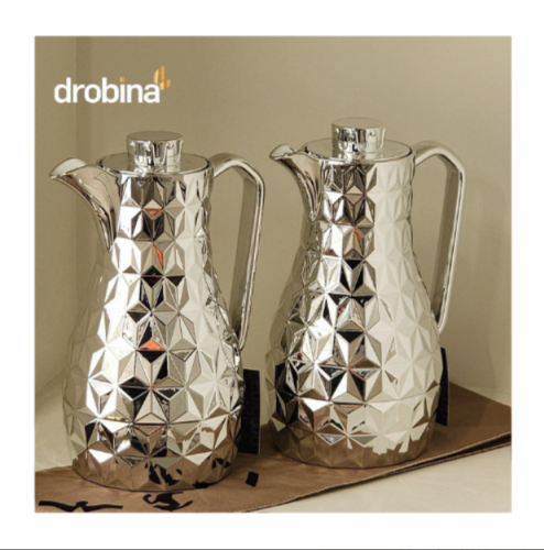 طقم ترامس drobina فضي غطاء فضي