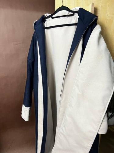 فروه رجالية دبل فيس مع شال سكري وكحلي -متجر درة مس...