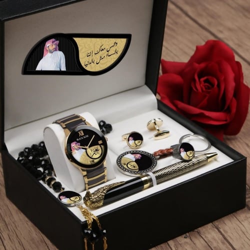 أطقم ساعات رجالية راقية بالإسم والصورة وكتابة عبار...