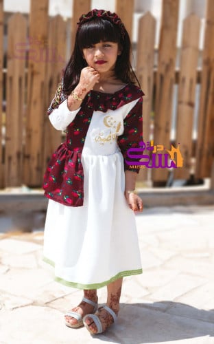 فستان شالكي سدو ( عنابي )