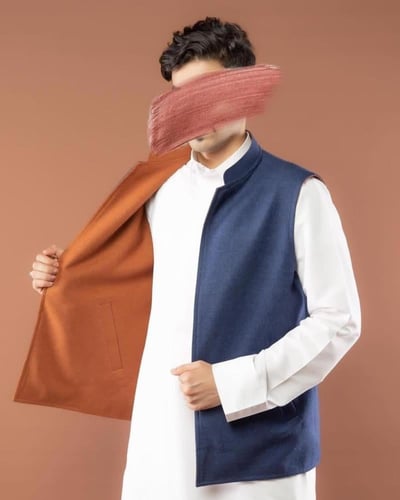 سديري رجالي جوخ لون أزرق و بني