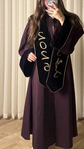 عباية تخرج ليلكي 2026