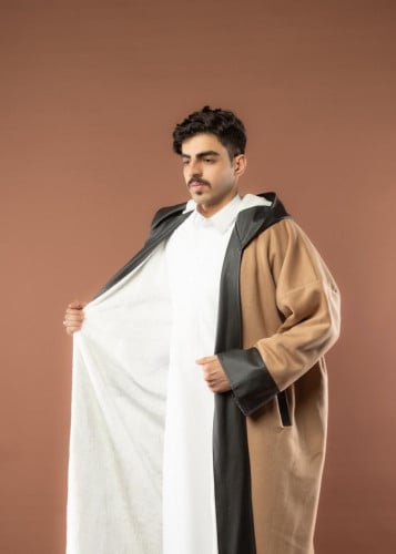 فروه رجالية جوخ لون بيج ومن الداخل فرو ناعم - متجر...