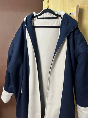 فروه رجالية دبل فيس مع شال سكري وكحلي -متجر درة مس...