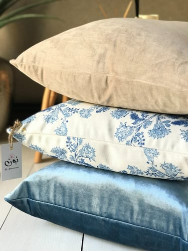 غطاء وسادة قمحي طبيعي مخمل قطن