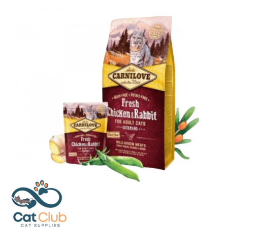 كارنيلوف دجاج و ارنب طازج للقطط 6kg