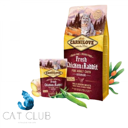 كرنيلوف دجاج وارنب طازج للقطط 400g