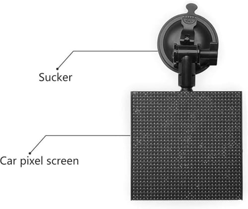 شاشة LED خلفية للسيارة ذكية (اعرض نصوص وإيموجي عبر...