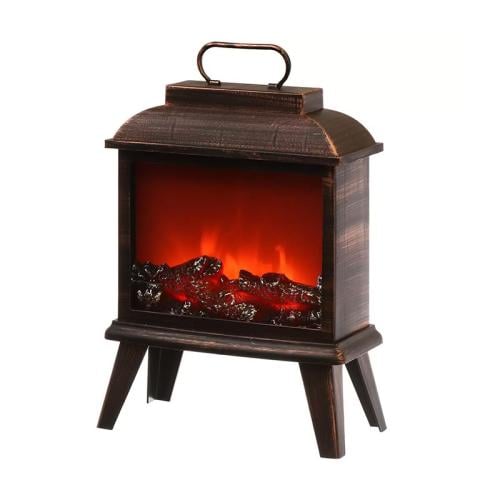 مدفأة ديكورية بإضاءة LED