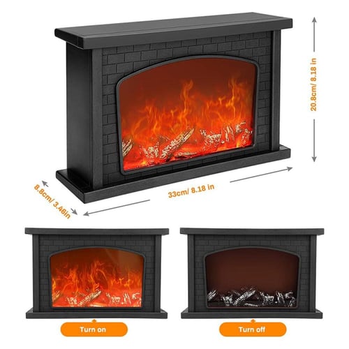 مصباح مدفأة LED ديكور (تأثير لهب واقعي وآمن للمنزل...