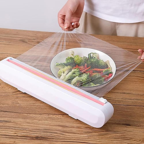 قطاعة ورق تغليف وتغليف طعام (بلاستيك وقصدير) مع شف...