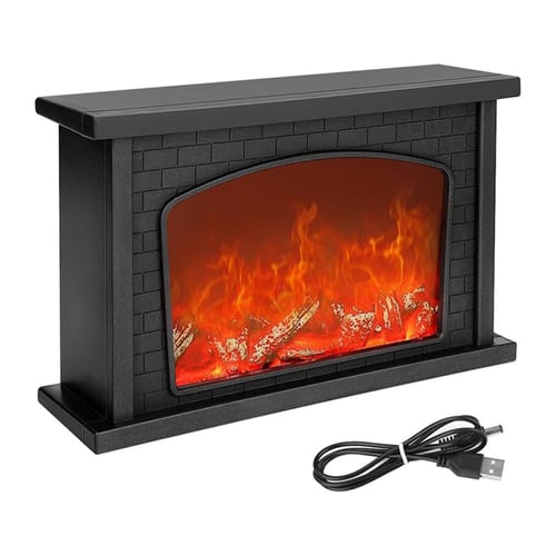 مصباح مدفأة LED ديكور (تأثير لهب واقعي وآمن للمنزل...