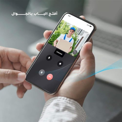طقم انتركم مرئي هيك فيجن IP (شاشة لمس + جرس بكامير...
