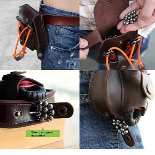 شنطة خرز جلد أصلي بنيه