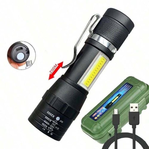 كشاف قابل للشحن مع سلك شاحن