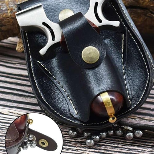 شنطة خرز جلد أصلي بنيه