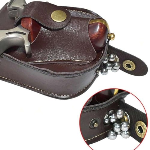 شنطة خرز جلد أصلي بنيه