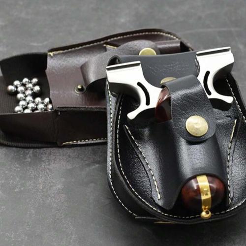 شنطة خرز جلد أصلي بنيه