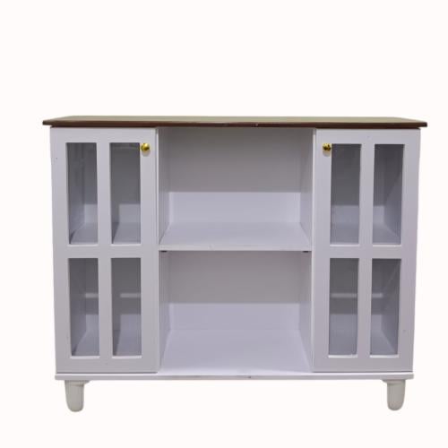 كوفي كورنر خشب أبيض بسطح بني