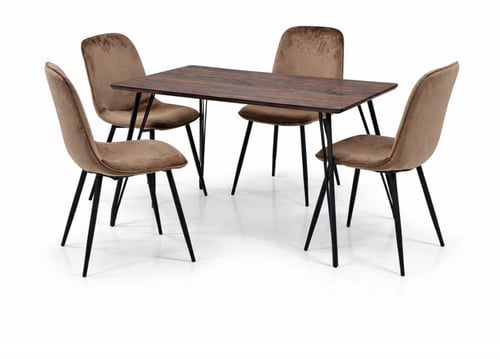 طقم طاولة طعام خشبية عصرية مع 4 كراسي