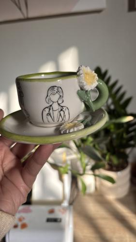 طقم اسبريسو كوب وصحن