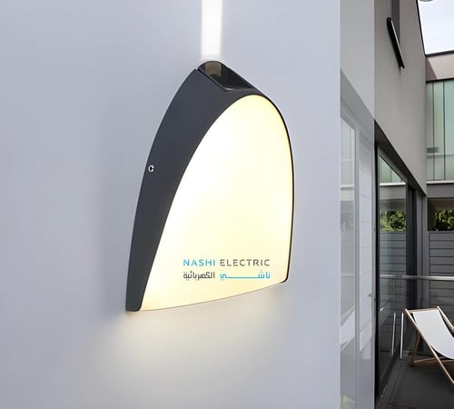 كشاف بصمة ليد اطار اسود اضاءة صفراء