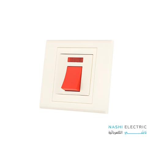 مفتاح مكيف 45 امبير 7×7 ابيض كواترك وطني