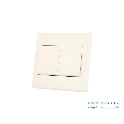 مفتاح كهربائي مجوز 10 أمبير ابيض كواترك بتصميم أني...