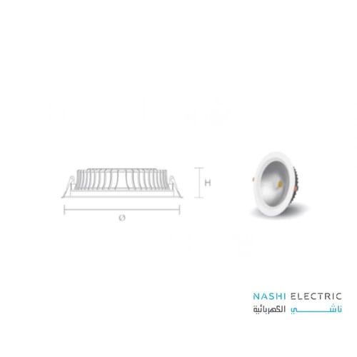 كشاف سبوت لايت 30 وات 20 سم كوداك