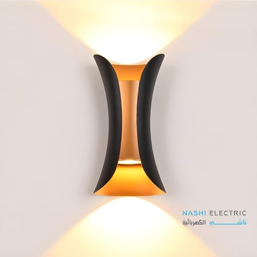 ابليك كشاف سور اسود ذهبي باضاءة ليد