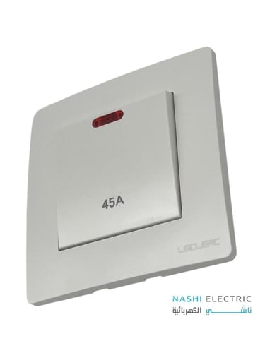 مفتاح مكيف 45 امبير لوكلير ابيض LECLERC سموث