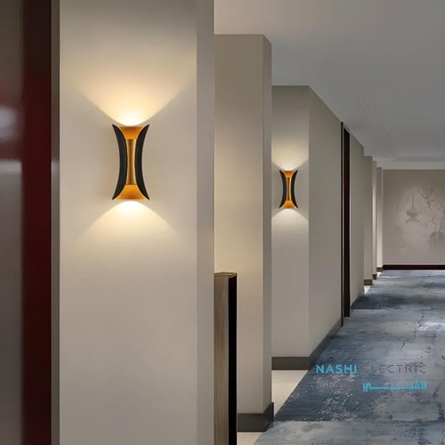 ابليك كشاف سور اسود ذهبي باضاءة ليد