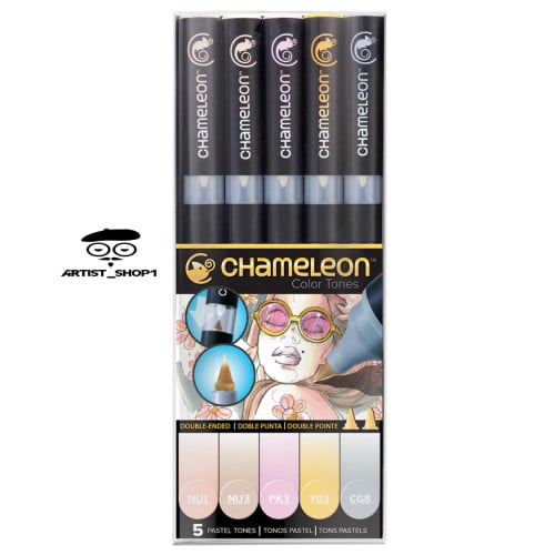 كميليون درجات الباستل 5 أقلام