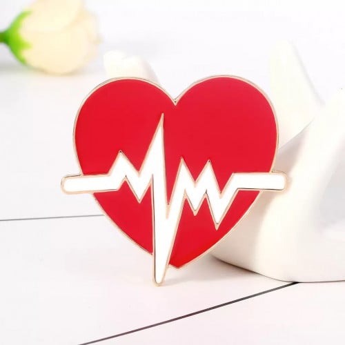 Heart Logo Medical Brooch 1