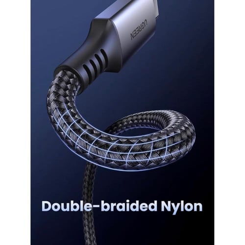 يوجرين كيبل شحن طرفين تايب سي قماشي 60 واط 1 متر ا...