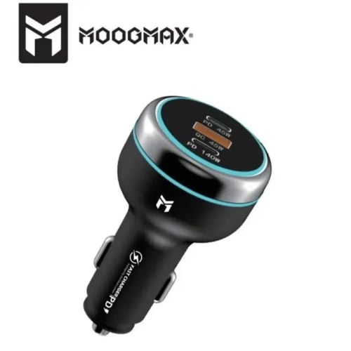 موج ماكس شاحن سيارة 230 واط بمنفذين PD ومنفذ USB-A...