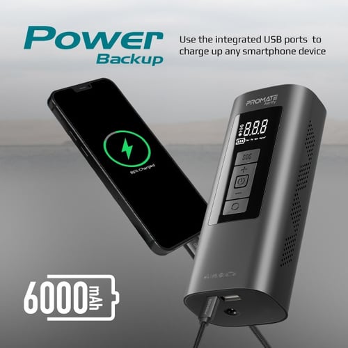 منفاخ هواء 4في1 ببطارية مدمجة 6000مل امبير من بروم...