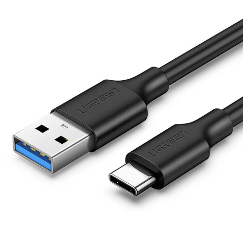 يوجرين كابل USB-A إلى USB-C للشحن السريع ونقل البيانات بسرعة 5Gbps طول 1 متر اسود US184