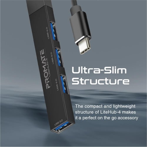 بروميت USB-C موزع بيانات 4 في 1 فائق السرعة بتصميم...