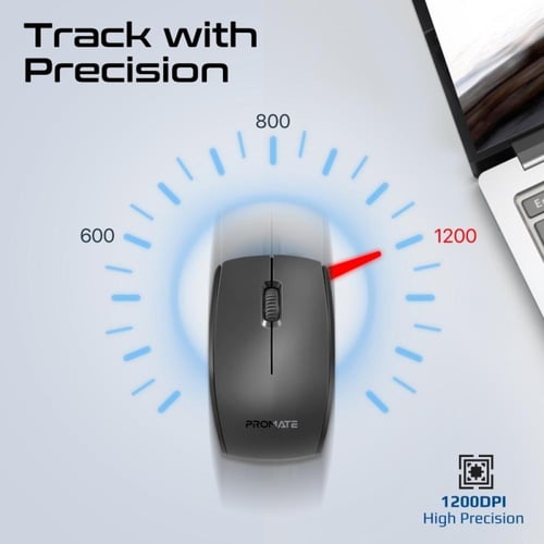 بروميت طقم لوحة مفاتيح وماوس لاسلكي مريح مع مسند م...