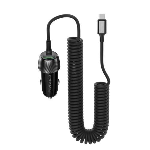 بروميت شاحن سيارة بقدرة 33 واط مع كابل USB-C مدمج...