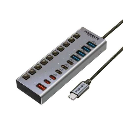 بروميت موزع بيانات USB-C فائق السرعة بـ 7 منافذ ون...
