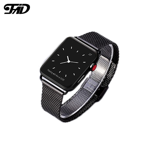 سوار ساعة ابل ستيل لون اسود مقاس 41مم من FAD