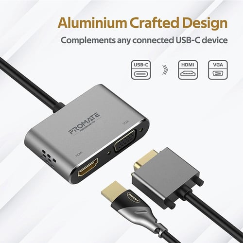بروميت محول عرض USB-C عالي الدقة متعدد المنافذ Med...