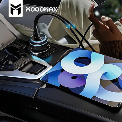 موج ماكس شاحن سيارة 230 واط بمنفذين PD ومنفذ USB-A...