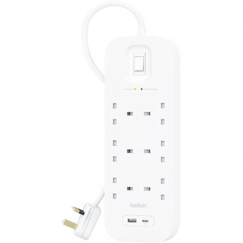 بيلكن توصيلة كهربائية 6 منافذ مع منفذ يو اس بي USB...